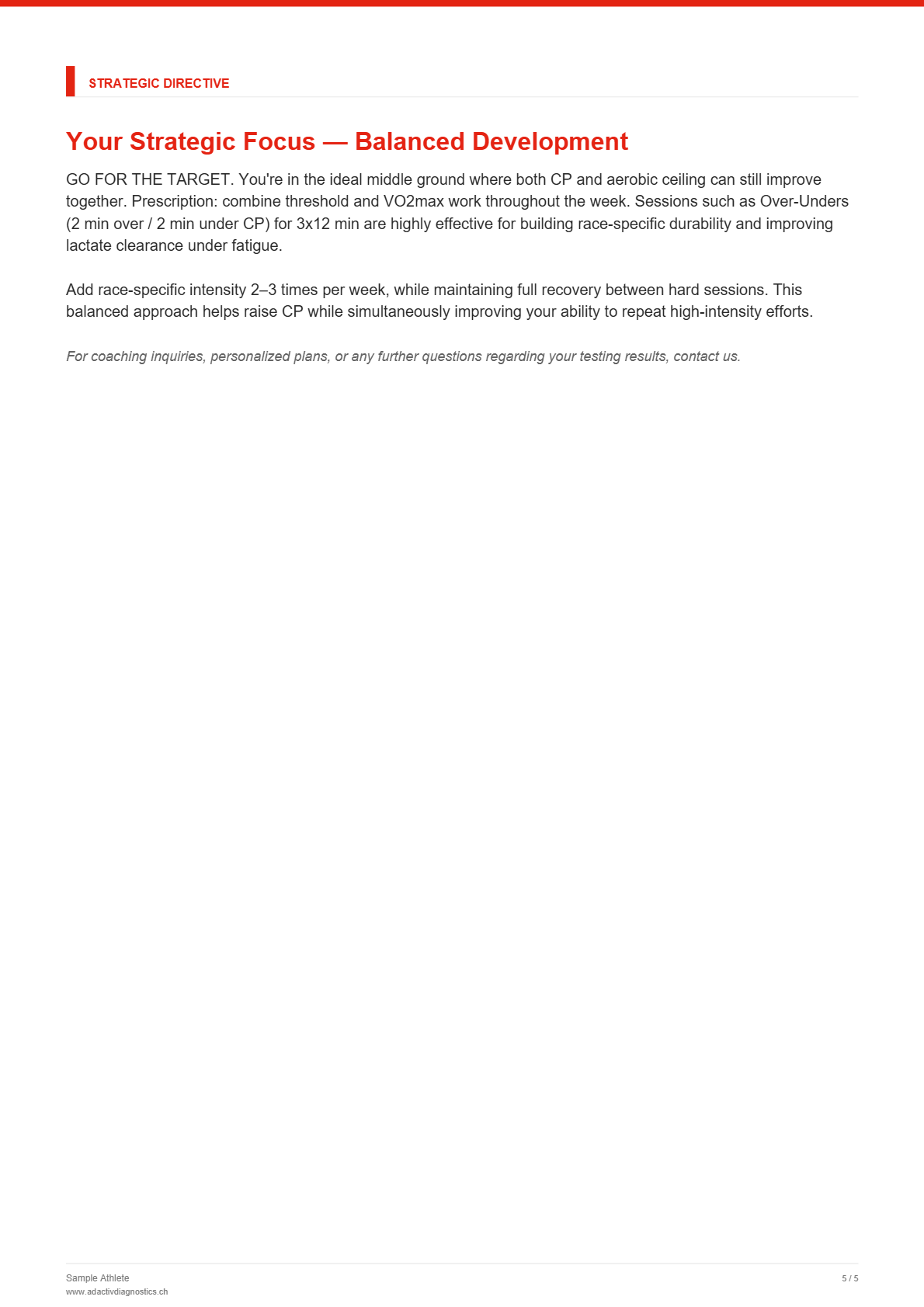 Sample report — page 5